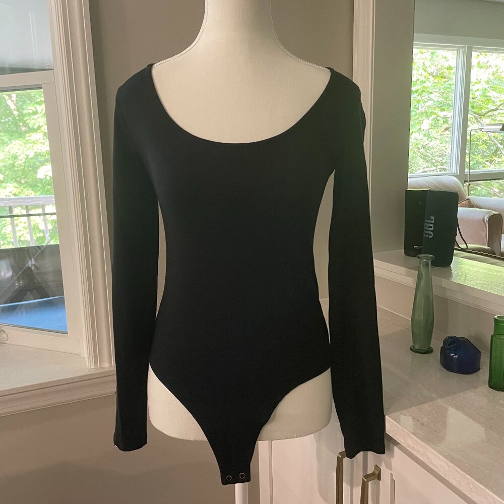 New Banana Republic Cotton Modal Spandex Bodysuit with Snap Closure - Size Small